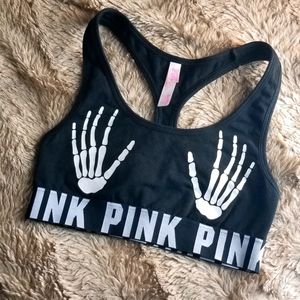 PINK "Hands Off" Logo Bralette